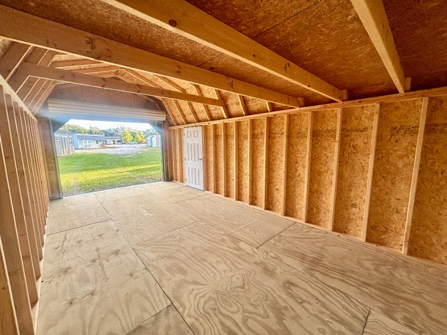 12x24 Lofted Barn 9' Garage Package image 5